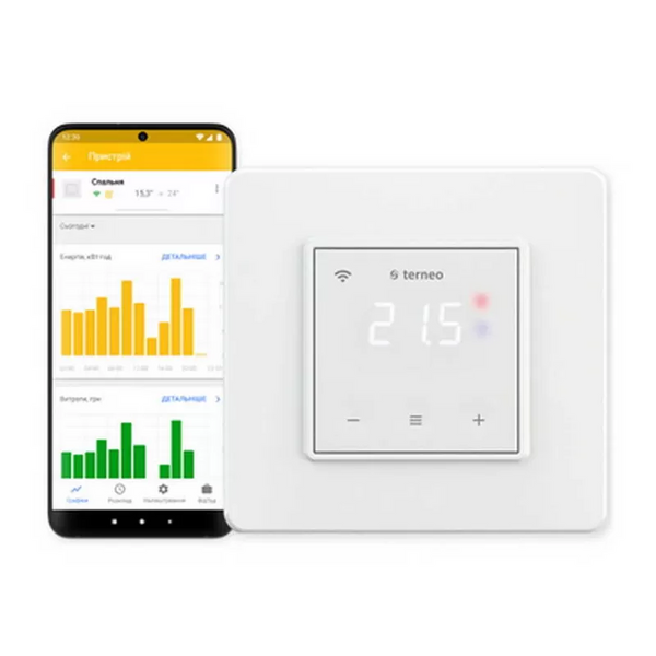 Wi-Fi терморегулятор Terneo SX Білий 203409 фото