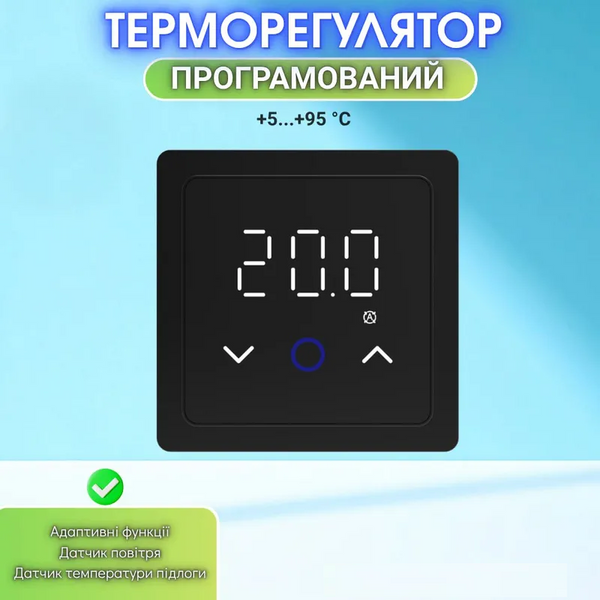 Программированный терморегулятор In-Therm PT 029 Черный 203363 фото